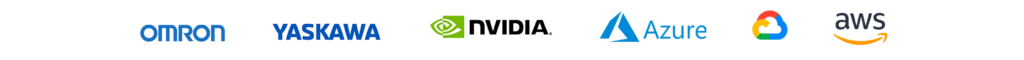 Omron Yaskawa Nvidia Azure AWS Kawasaki Logos